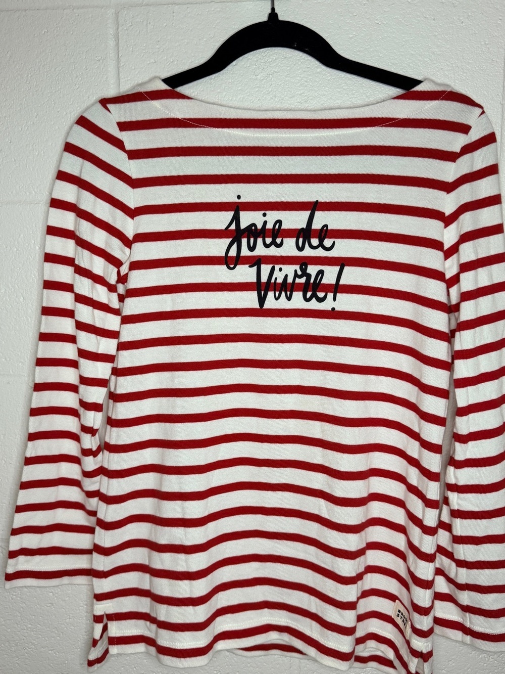Kate Spade New York  “ Joie de Vivre” Broome Street Stripped Top Small